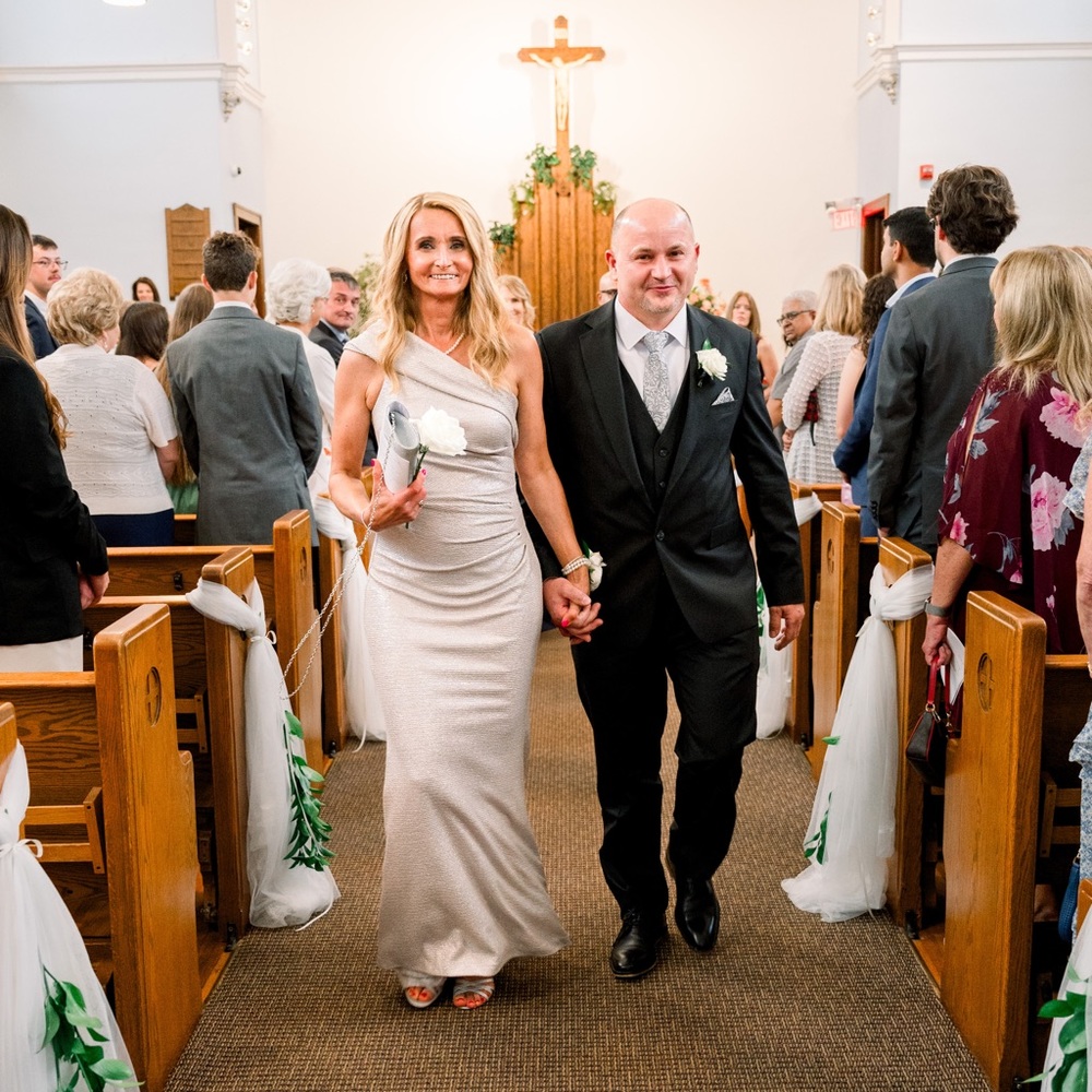 Champagne evening gown. Mother of the bride dress